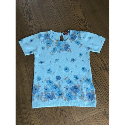 Pre-owned Burberry Blue Wool  Top