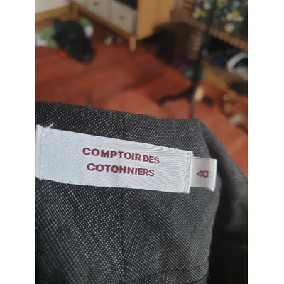 Pre-owned Comptoir Des Cotonniers Wool Large Pants In Ecru