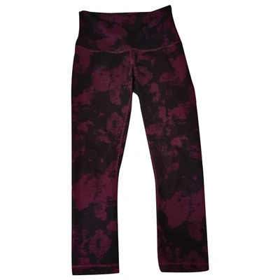 Pre-owned Lululemon Purple Spandex Trousers