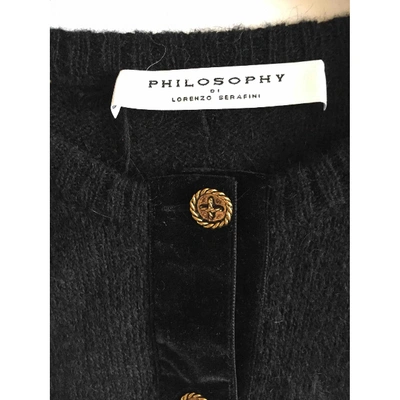 Pre-owned Philosophy Di Lorenzo Serafini Wool Cardigan In Black