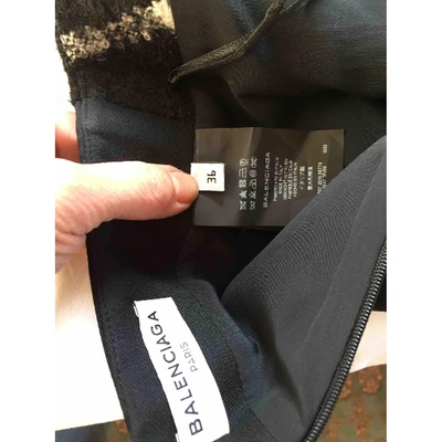 Pre-owned Balenciaga Wool Mid-length Skirt In Black