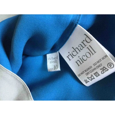 Pre-owned Richard Nicoll Blue Silk Dress