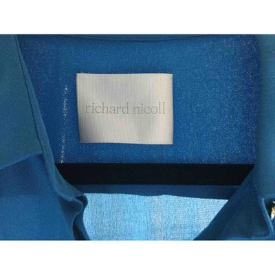 Pre-owned Richard Nicoll Blue Silk Dress