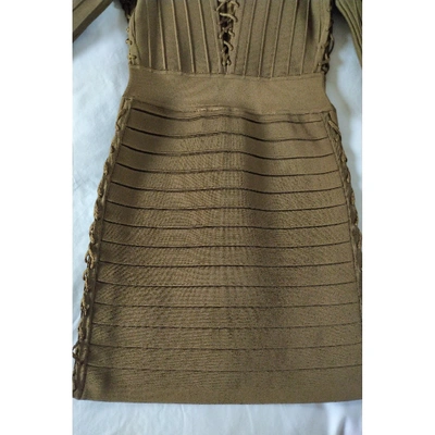 Pre-owned Balmain Mini Dress In Brown