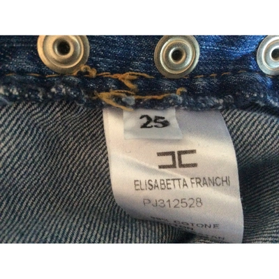 Pre-owned Elisabetta Franchi Slim Jeans In Blue