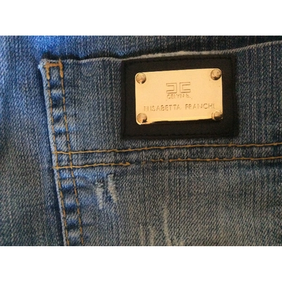 Pre-owned Elisabetta Franchi Slim Jeans In Blue