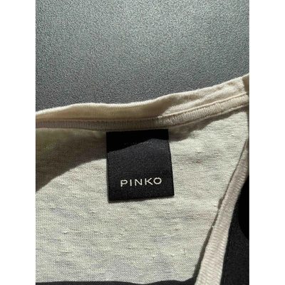 Pre-owned Pinko Linen Tunic In Beige