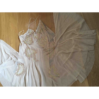 Pre-owned Topshop Unique Mid-length Dress In Beige