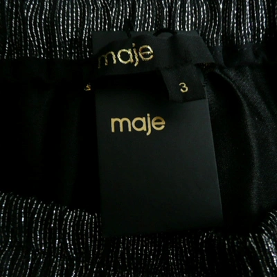 Pre-owned Maje Chino Pants In Black