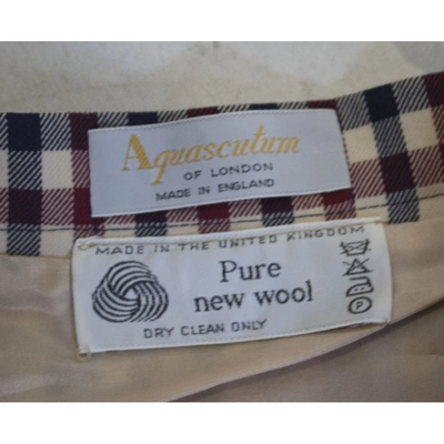 Pre-owned Aquascutum Wool Mid-length Skirt In Multicolour