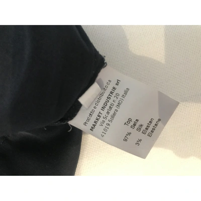 Pre-owned Jucca Blue Silk  Top