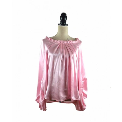 Pre-owned Maurizio Pecoraro Silk Blouse In Pink
