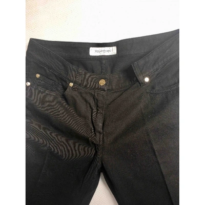 Pre-owned Saint Laurent Black Cotton Jeans