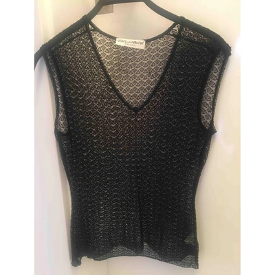 Pre-owned Dolce & Gabbana Black Viscose Top