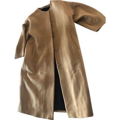 Pre-owned Laura Urbinati Camel Wool Coat