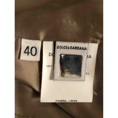 Pre-owned Dolce & Gabbana Velvet Short Vest In Beige