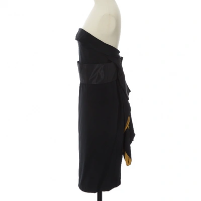 Pre-owned Marchesa Silk Mid-length Dress In Black