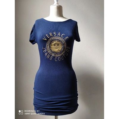 Pre-owned Versace Jeans Blue Dress