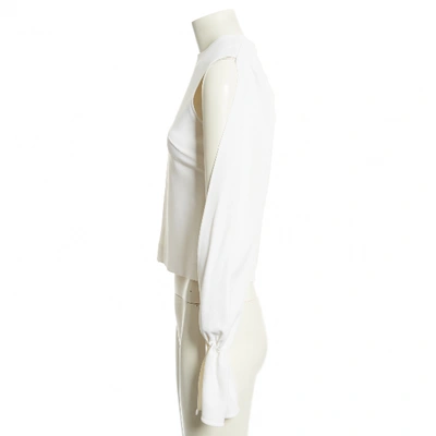 Pre-owned Osman White Viscose Top