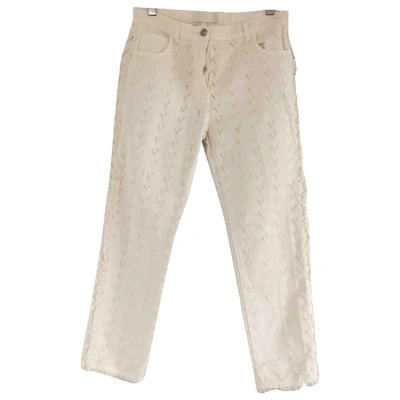 Pre-owned Etro White Cotton Jeans