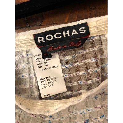 Pre-owned Rochas Mid-length Skirt In White