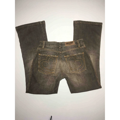 Pre-owned Moschino Brown Cotton - Elasthane Jeans