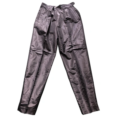 Pre-owned Holiday Silk Carot Pants In Black
