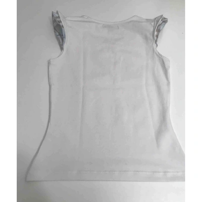 Pre-owned Burberry White Cotton Top