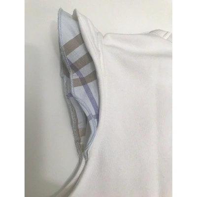 Pre-owned Burberry White Cotton Top