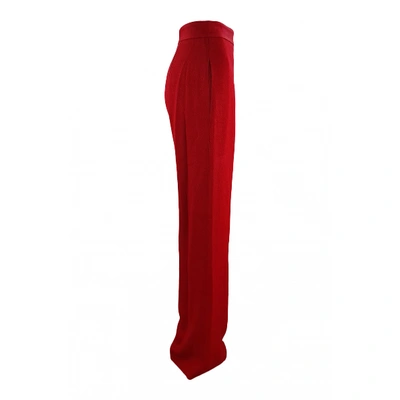 Pre-owned Brandon Maxwell Red Trousers