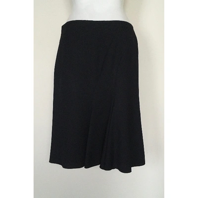 Pre-owned Armani Collezioni Wool Mid-length Skirt In Blue