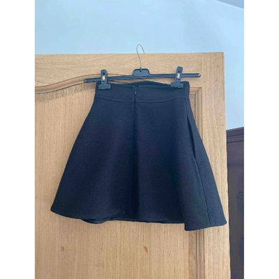 Pre-owned Carven Wool Mini Skirt In Black