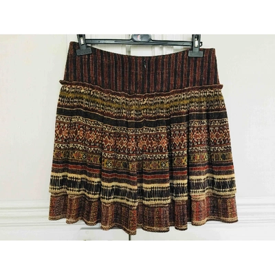 Pre-owned Bally Wool Mini Skirt In Multicolour