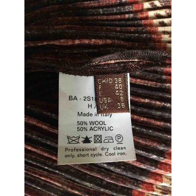 Pre-owned Bally Wool Mini Skirt In Multicolour