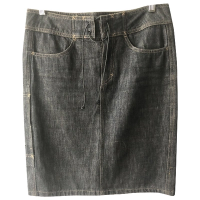Pre-owned Gucci Black Denim - Jeans Skirt
