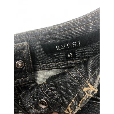 Pre-owned Gucci Black Denim - Jeans Skirt