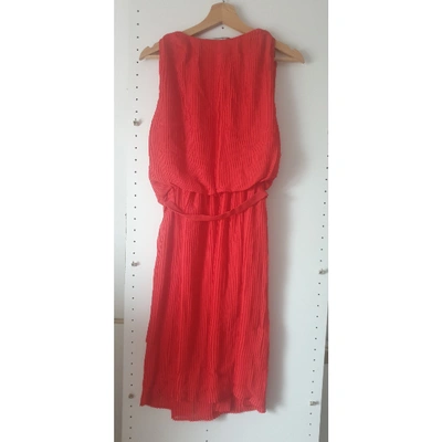 Pre-owned Ferragamo Red Silk Dress