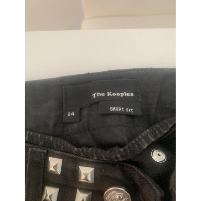 Pre-owned The Kooples Short Jeans In Anthracite