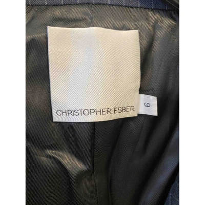 Pre-owned Christopher Esber Navy Cotton Jacket
