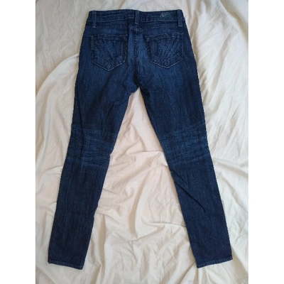 Pre-owned Paige Jeans Blue Cotton Jeans