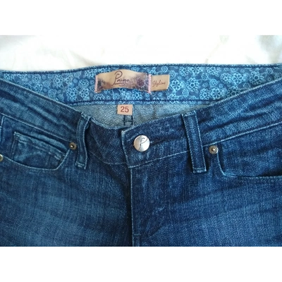 Pre-owned Paige Jeans Blue Cotton Jeans