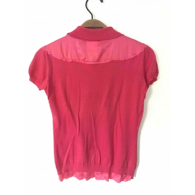 Pre-owned Costume National Pink Cotton  Top