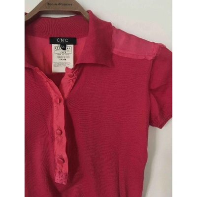 Pre-owned Costume National Pink Cotton  Top