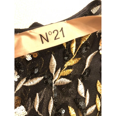 Pre-owned N°21 Glitter Mid-length Dress In Black