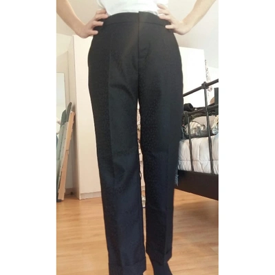 Pre-owned Just Cavalli Wool Chino Pants In Black