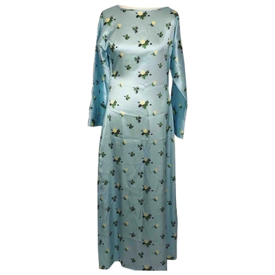 Pre-owned Bernadette Blue Silk Dress