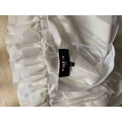 Pre-owned Paule Ka Silk Mini Dress In White