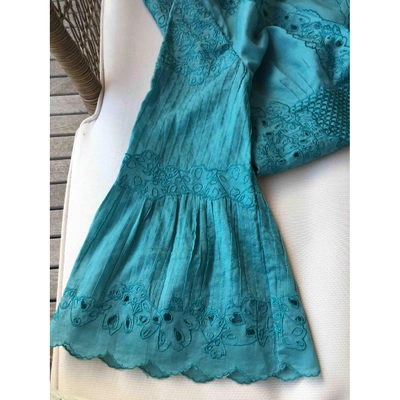 Pre-owned Catherine Malandrino Tunic In Turquoise