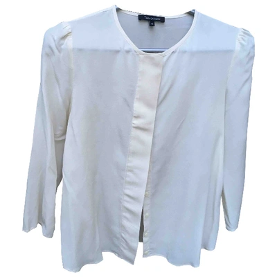 Pre-owned Tara Jarmon Silk Blouse In White