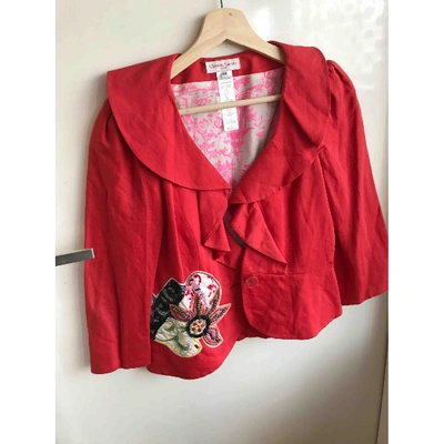 Pre-owned Christian Lacroix Short Vest In Red